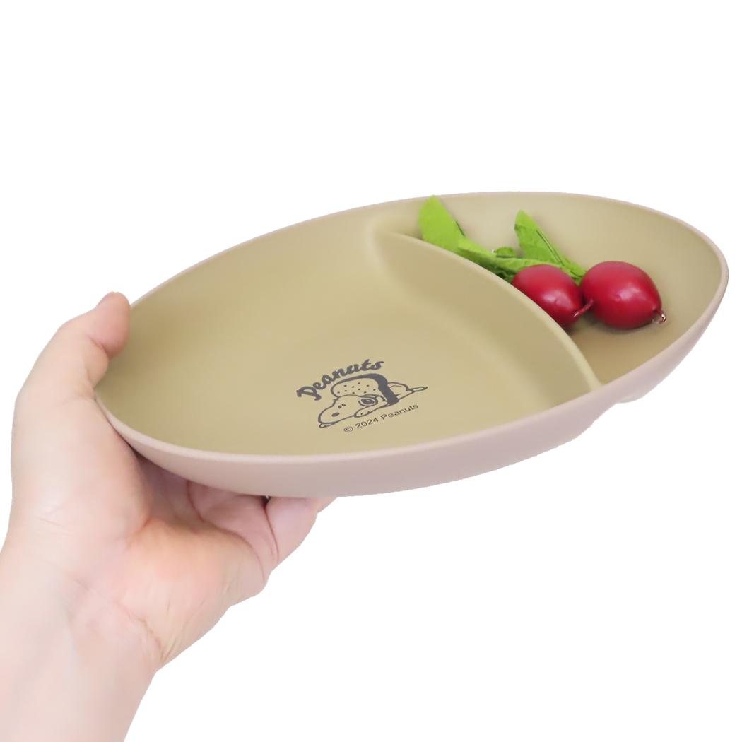 オーバルプレート仕切り付き 中皿 スヌーピー パンとスヌーピー ピーナッツ カミオジャパン 食器
