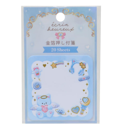 箔押し付箋 付せん ECRIN HEUREUX エクランウルー エンジェル カミオジャパン 事務用品 伝言 かわいい メール便可