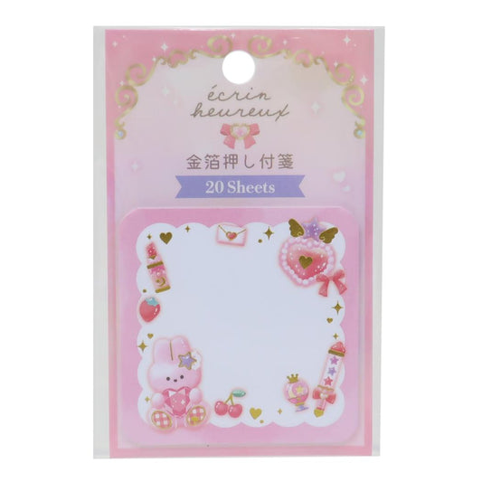 箔押し付箋 付せん ECRIN HEUREUX エクランウルー 魔法少女 カミオジャパン 事務用品 伝言 かわいい メール便可
