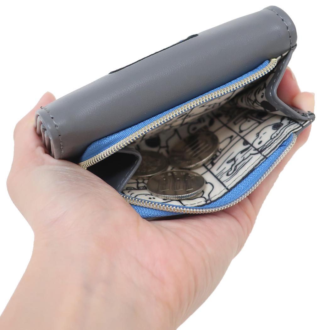 ミニ財布 ミニウォレット スヌーピー ブロックパターン ピーナッツ カミオジャパン コンパクト財布
