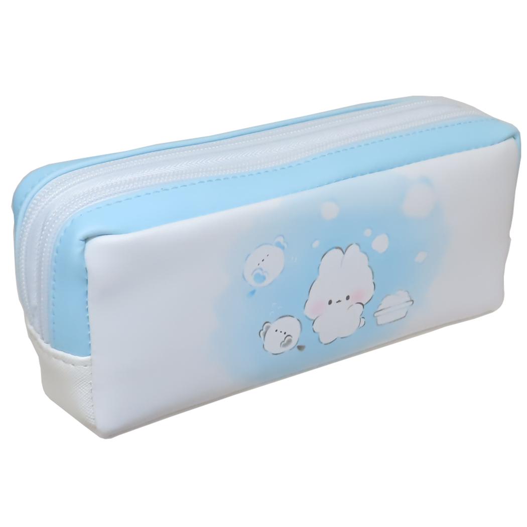 ツインファスナーペンケース ペンポーチ ふあみい カミオジャパン 筆箱 新学期準備文具 大容量 かわいい