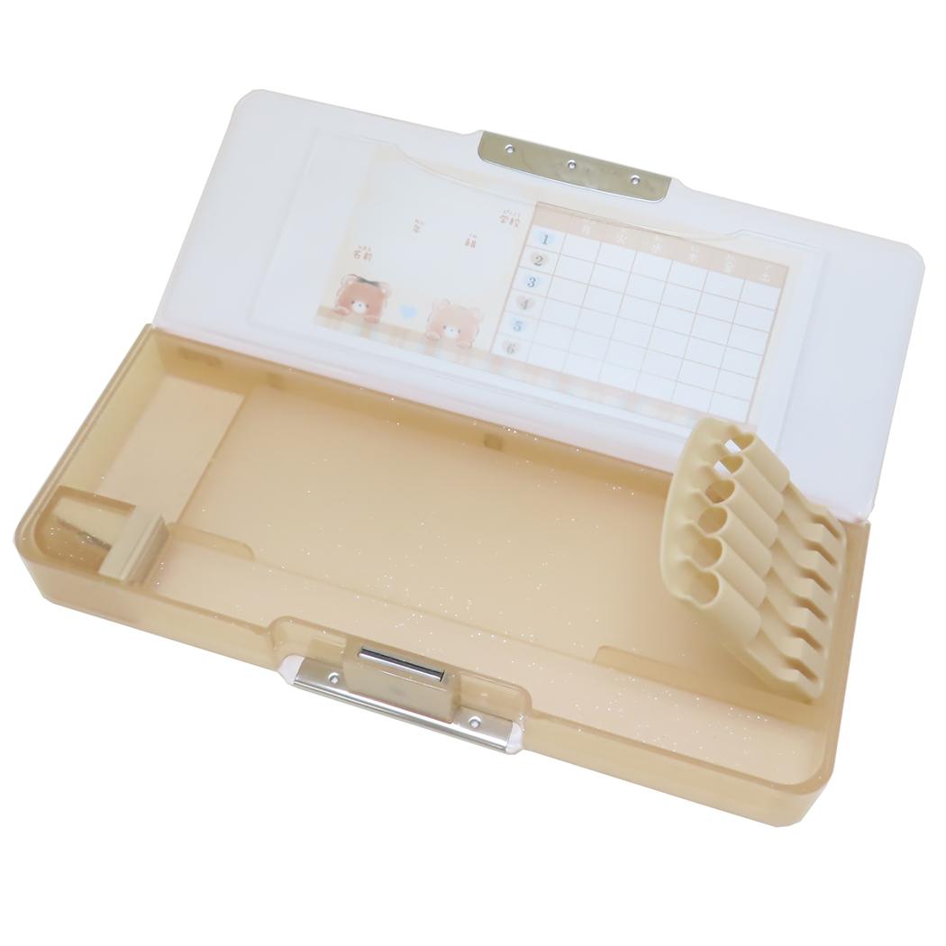 コンパクト両面開きペンケース 筆箱 フワペペ 新入学 カミオジャパン 新学期準備文具 かわいい