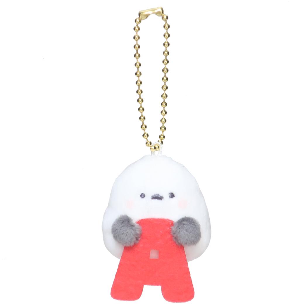 イニシャルマスコットキーホルダー マスコット シマエナガ A カミオジャパン かわいい プレゼント メール便可