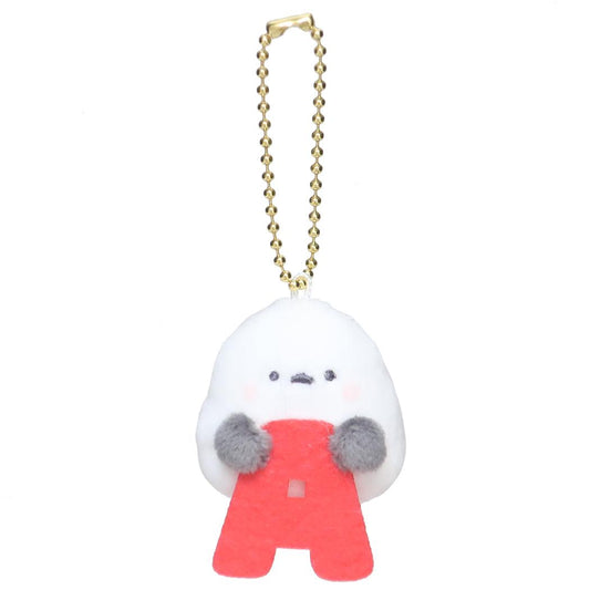イニシャルマスコットキーホルダー マスコット シマエナガ A カミオジャパン かわいい プレゼント メール便可