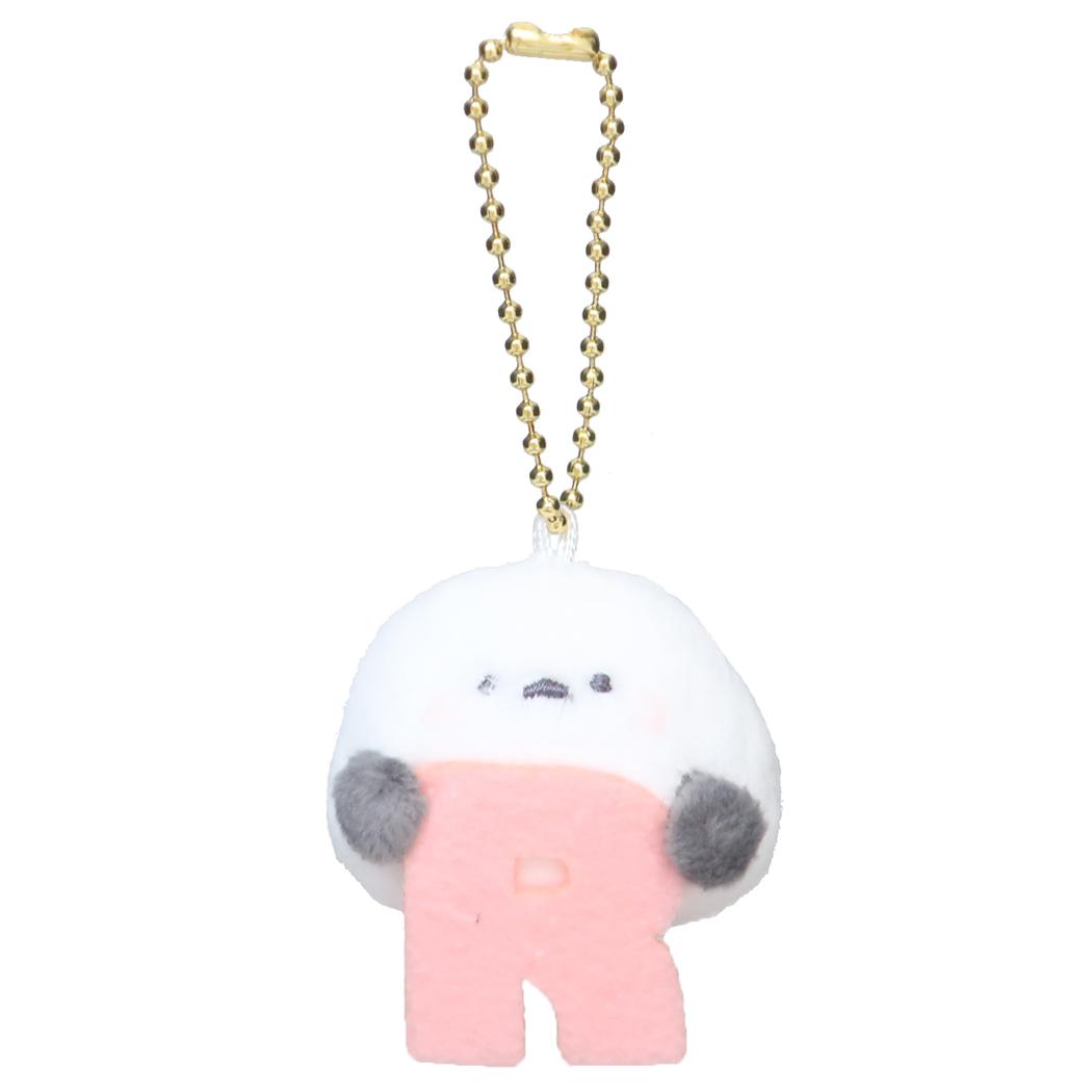イニシャルマスコットキーホルダー マスコット シマエナガ R カミオジャパン かわいい プレゼント メール便可