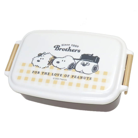 1段ランチボックス お弁当箱 スヌーピー SNOOPY＆BROTHERS ピーナッツ カミオジャパン レンジ対応 新学期準備