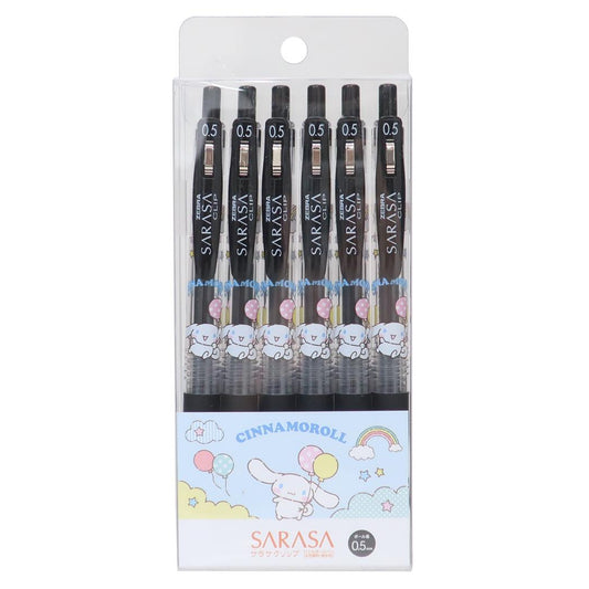 SARASAボールペン6本セット サラサクリップ ボールペン シナモロール サンリオ カミオジャパン 新学期準備文具 メール便可