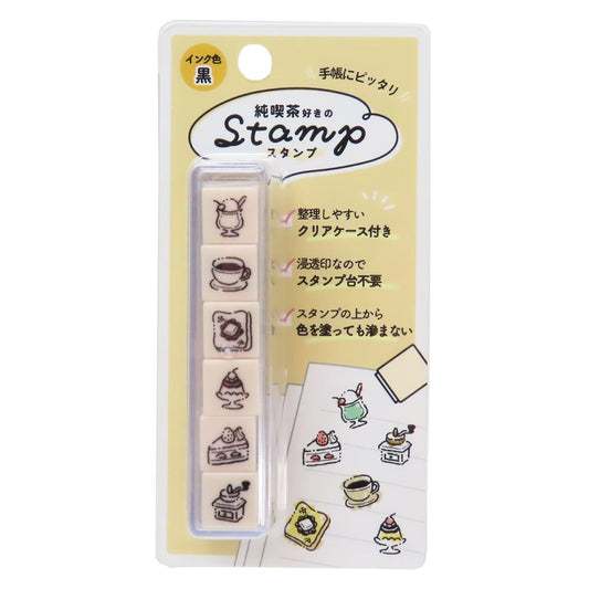 6連スタンプ はんこ 純喫茶好きのスタンプ カミオジャパン ハンコ 手帳デコ メール便可