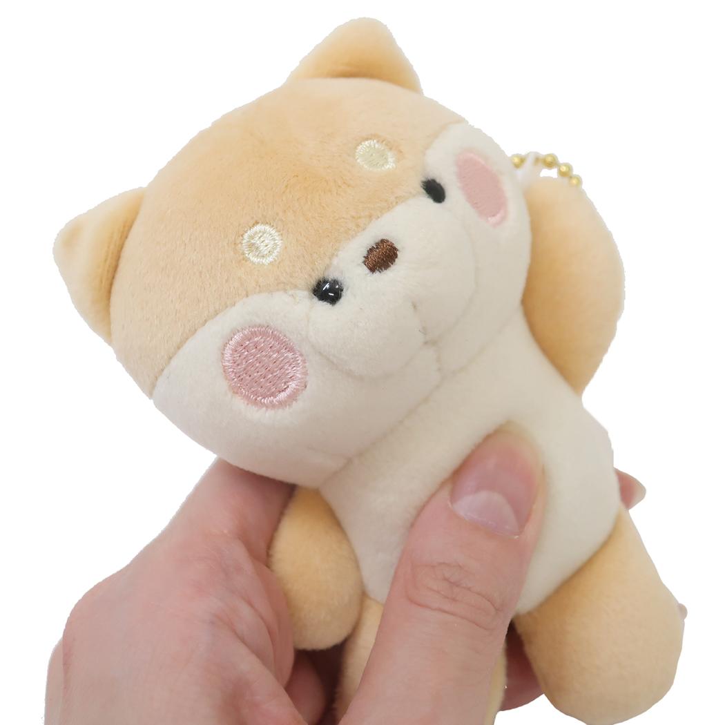 ぶらりんキーホルダー マスコット しば いぬ カミオジャパン ボールチェーン ミニぬいぐるみ