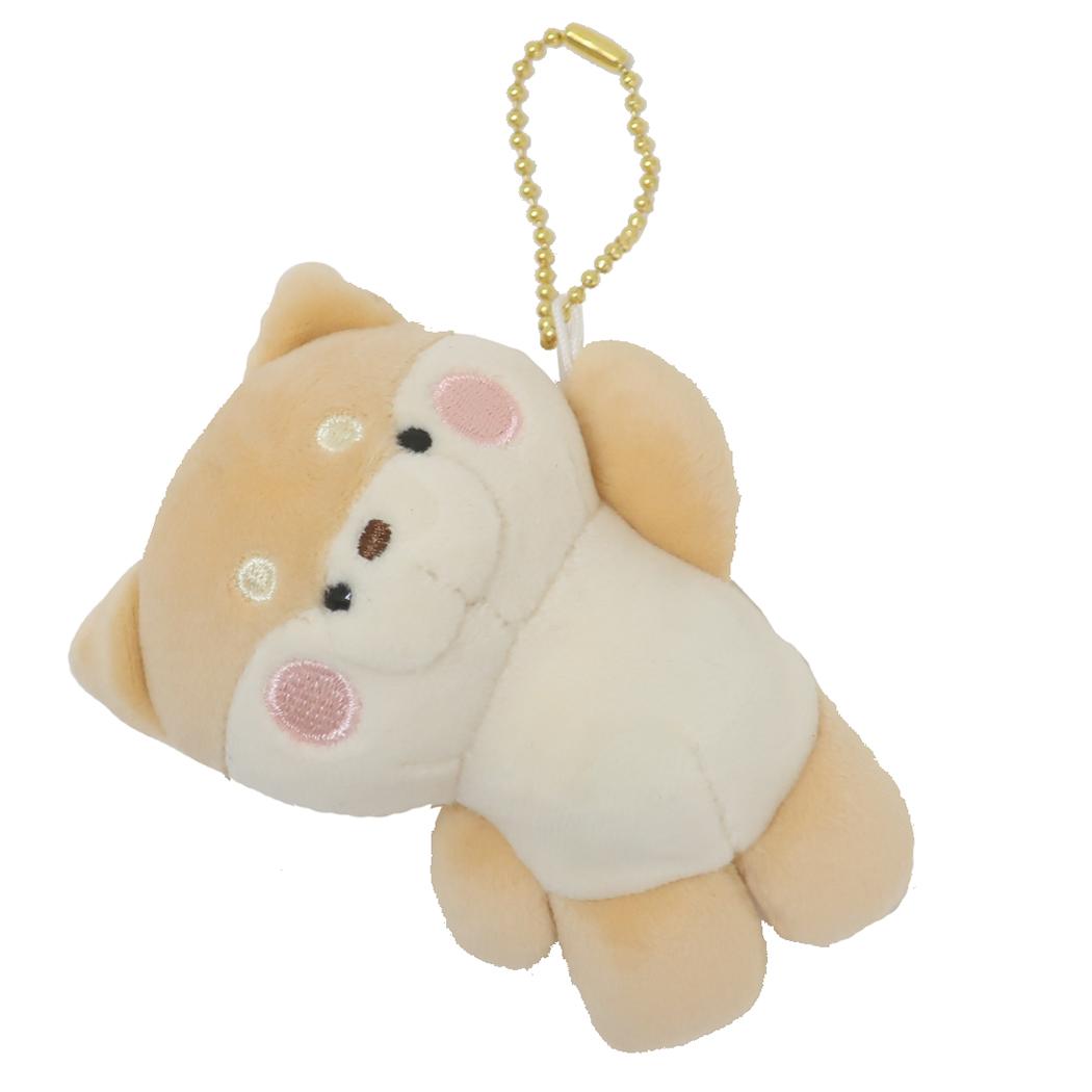 ぶらりんキーホルダー マスコット しば いぬ カミオジャパン ボールチェーン ミニぬいぐるみ
