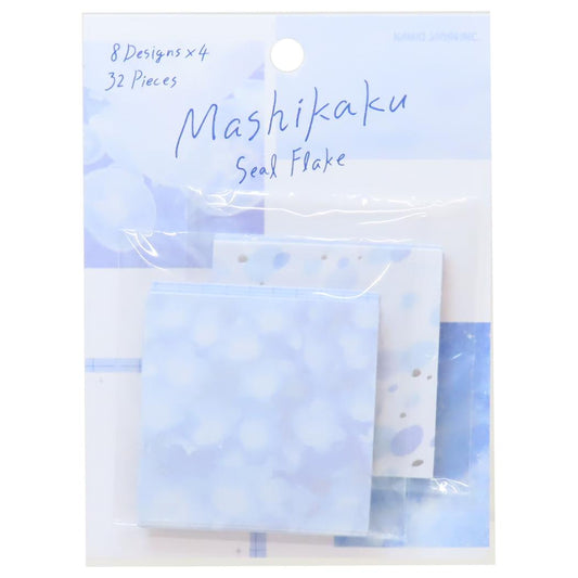 MASHIKAKUシールフレーク フレークシール ブルー カミオジャパン デコレーション 手帳デコ メール便可