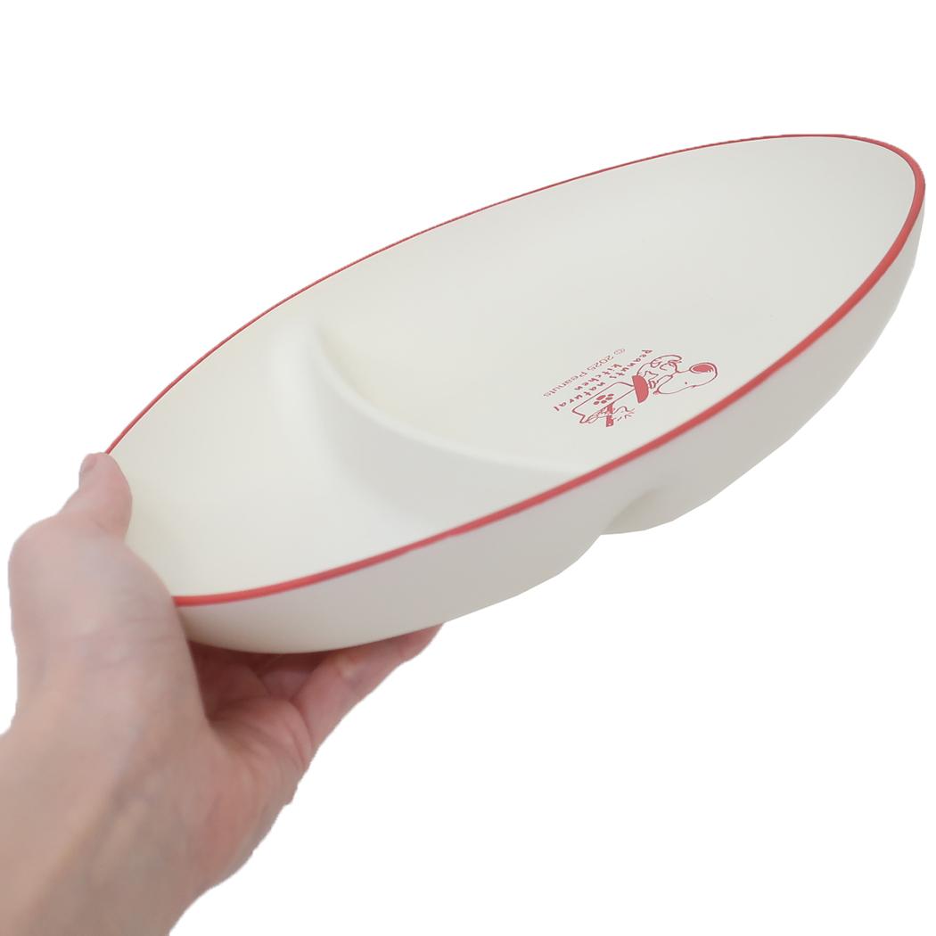 オーバルプレート仕切り付き 中皿 スヌーピー ホーローキッチン ピーナッツ カミオジャパン 食器