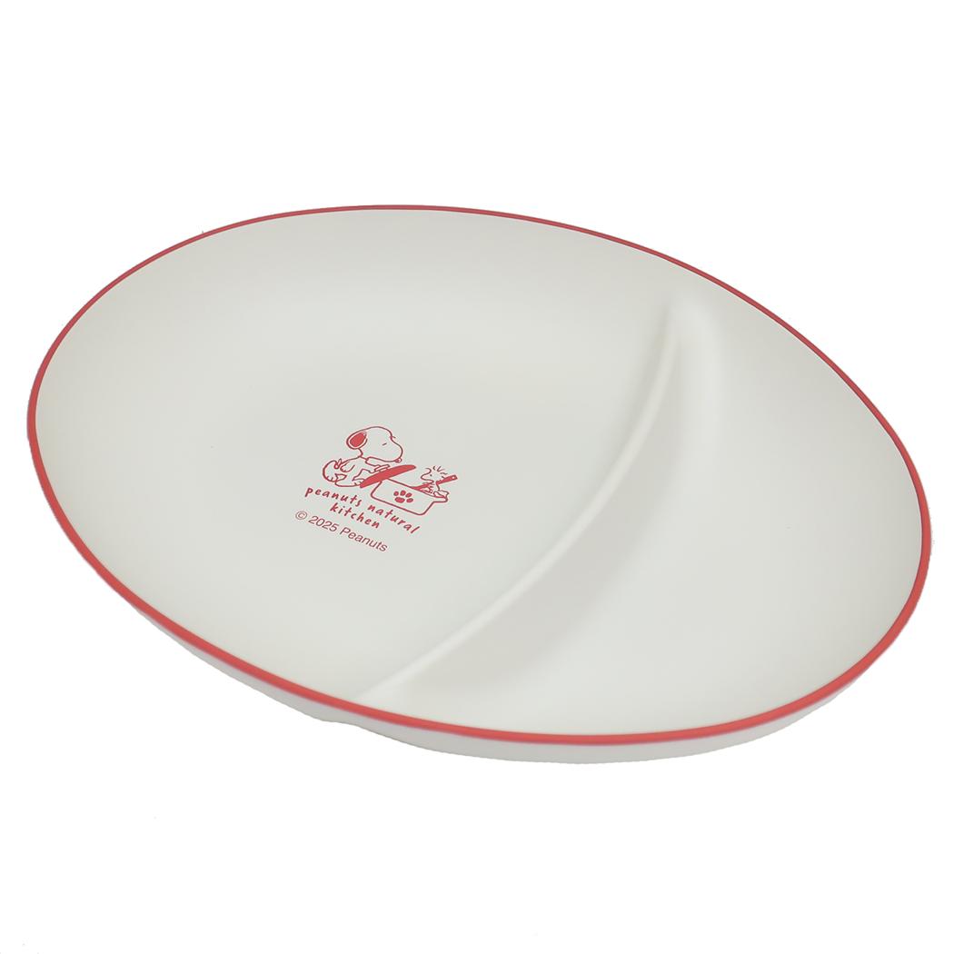 オーバルプレート仕切り付き 中皿 スヌーピー ホーローキッチン ピーナッツ カミオジャパン 食器
