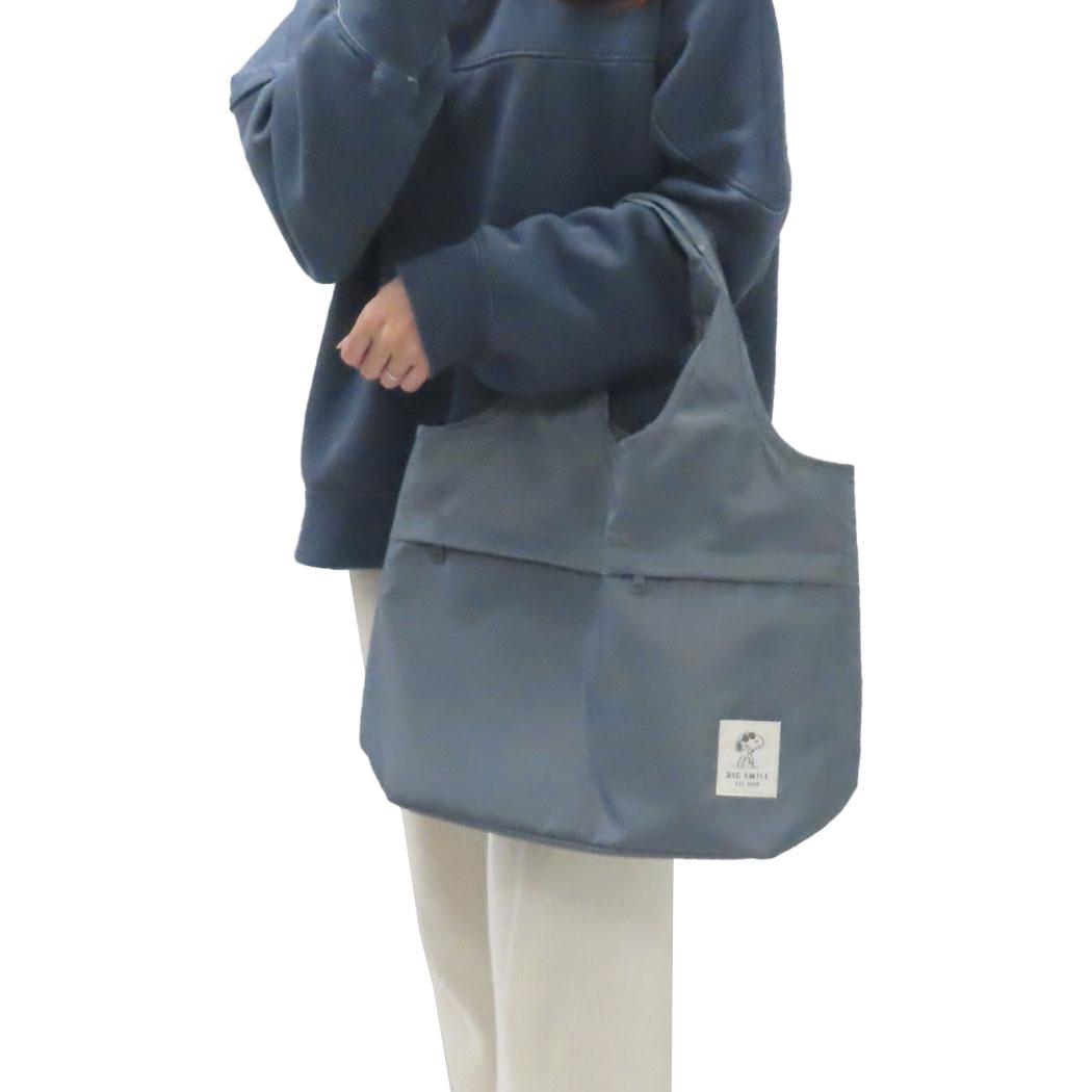 ラウンドトート トートバッグ スヌーピー BIG SMILE ピーナッツ カミオジャパン 手提げかばん