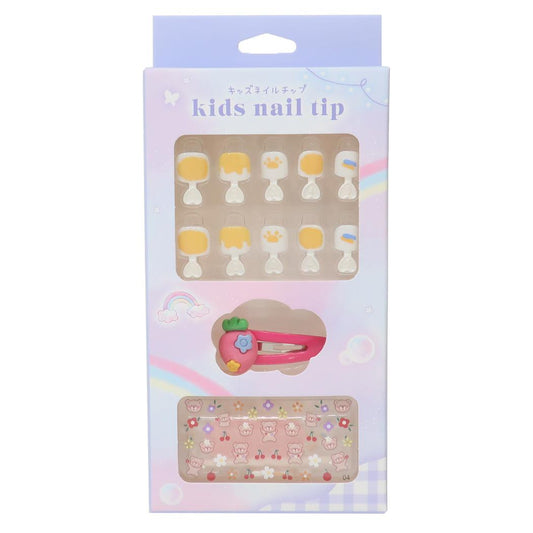 キッズネイルチップセット キッズコスメ あしあと カミオジャパン 付け爪 未就学児 低学年向け キッズサイズ メール便可
