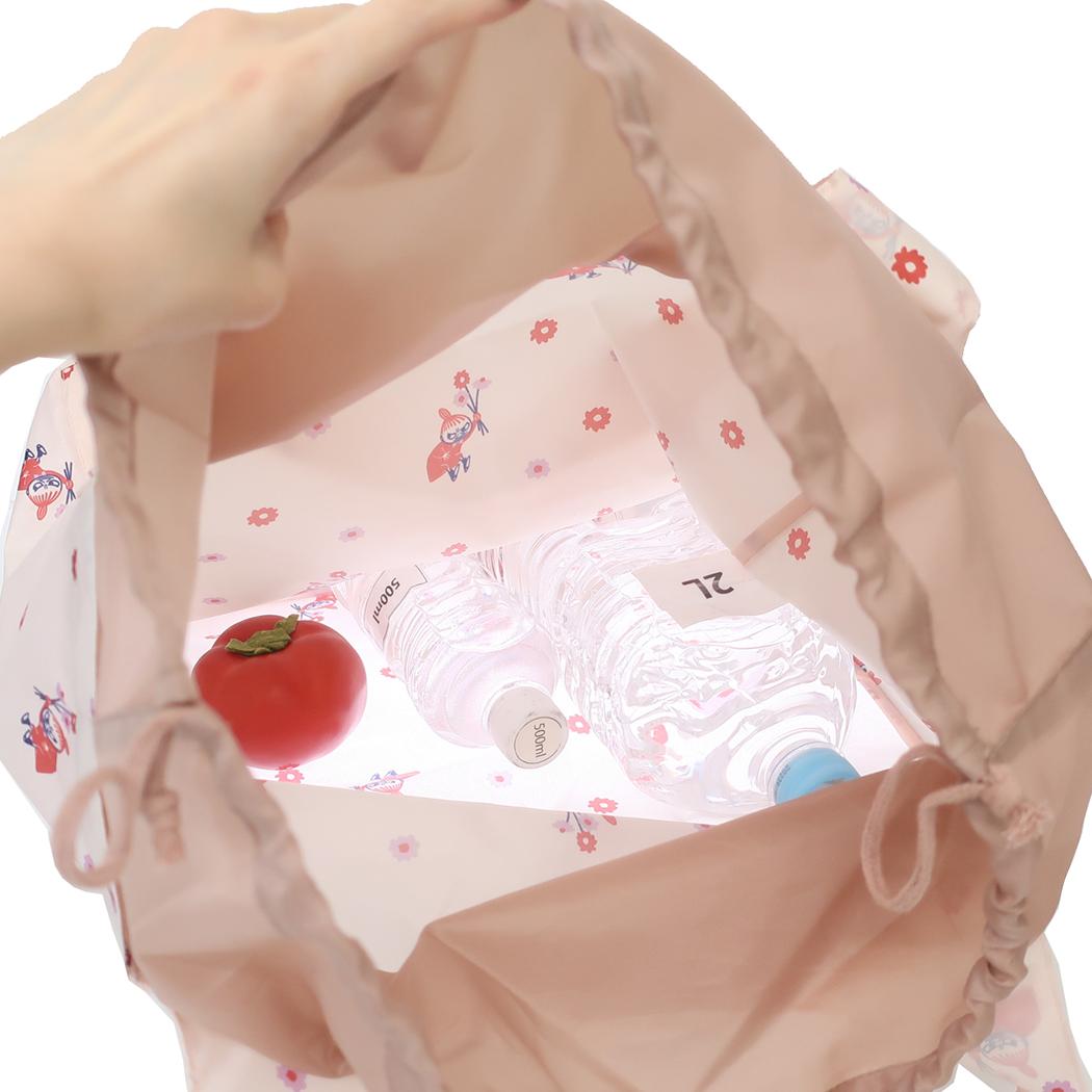 ワイド底板付きエコバッグ エコバッグ ムーミン LMF25 ちらし 北欧 カミオジャパン お買い物かばん 折りたたみ