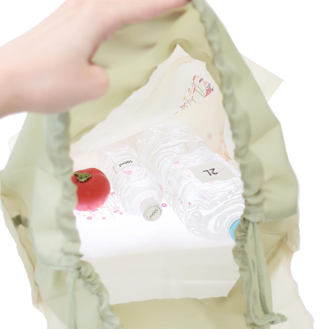 ワイド底板付きエコバッグ エコバッグ ムーミン LMF25 整列 北欧 カミオジャパン お買い物かばん 折りたたみ
