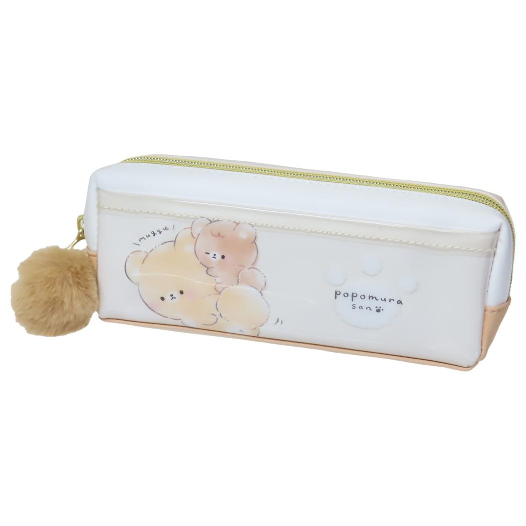 ツインファスナーペンケース ペンポーチ おとなりさん ぽぽむらさん カミオジャパン 筆箱 新学期準備文具