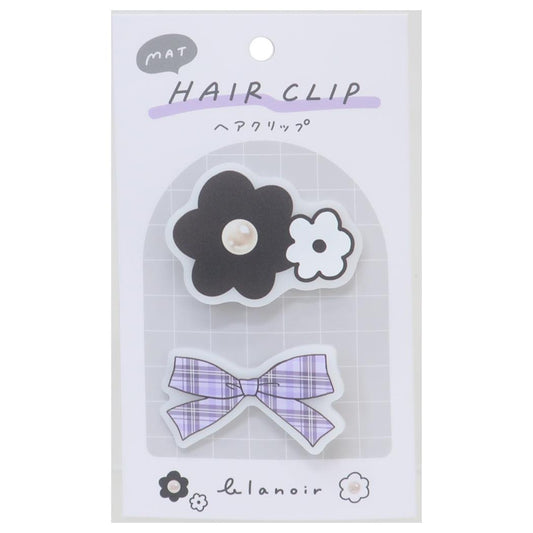 マットヘアクリップ ヘアアクセ BLANOIR カミオジャパン ヘアークリップ かわいい メール便可