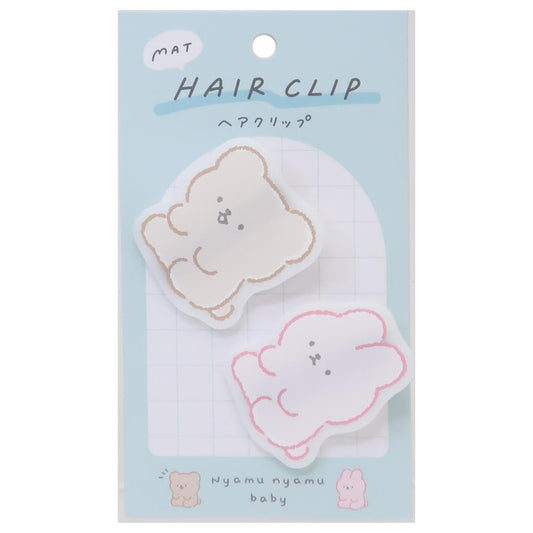マットヘアクリップ ヘアアクセ NYAMU NYAMU BABY カミオジャパン ヘアークリップ かわいい メール便可