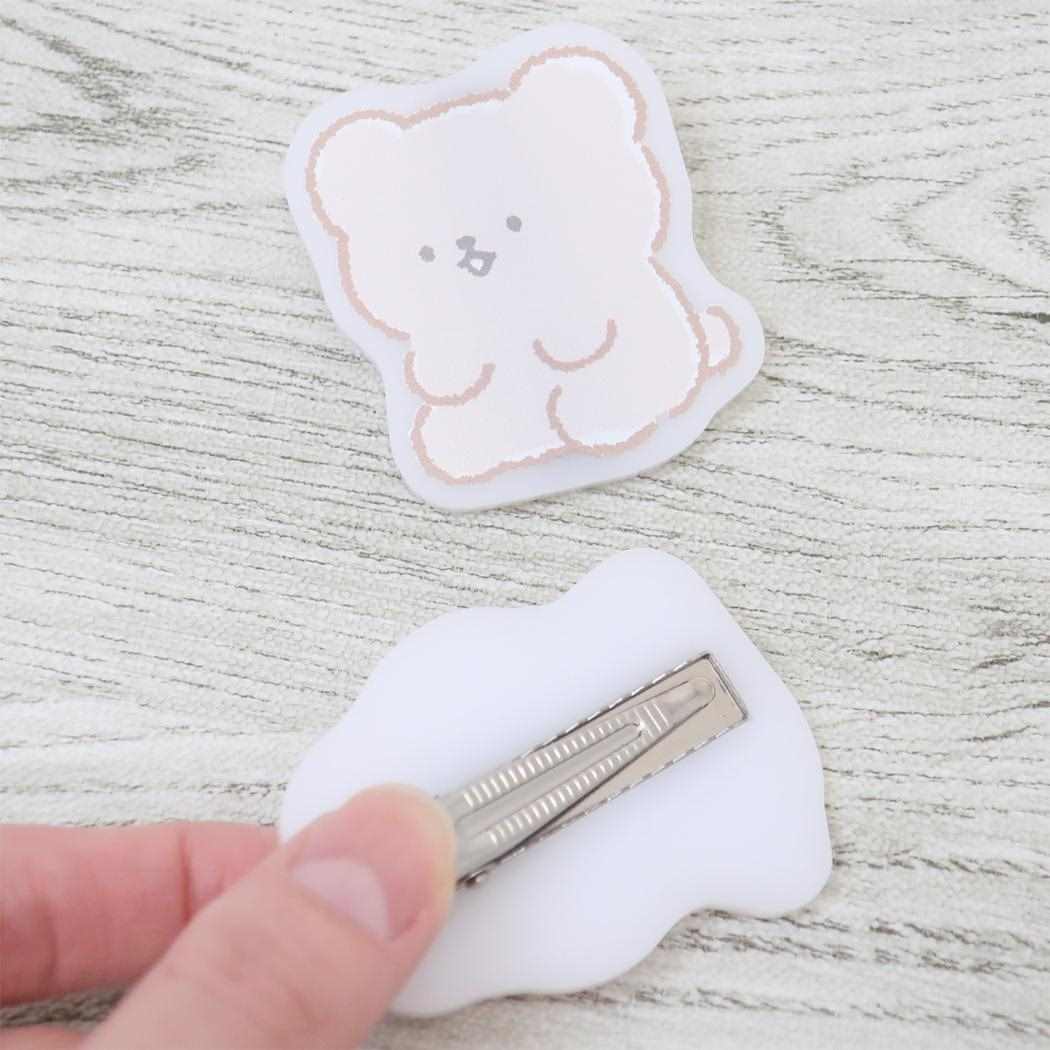 マットヘアクリップ ヘアアクセ NYAMU NYAMU BABY カミオジャパン ヘアークリップ かわいい メール便可