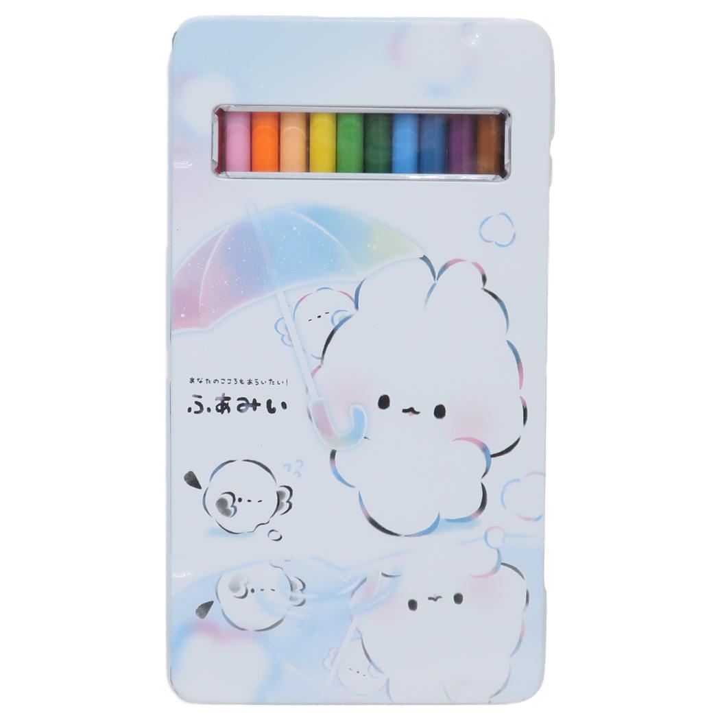 缶ケース入12色色鉛筆 色鉛筆 ふあみぃ カミオジャパン 新学期準備文具 かわいい メール便可