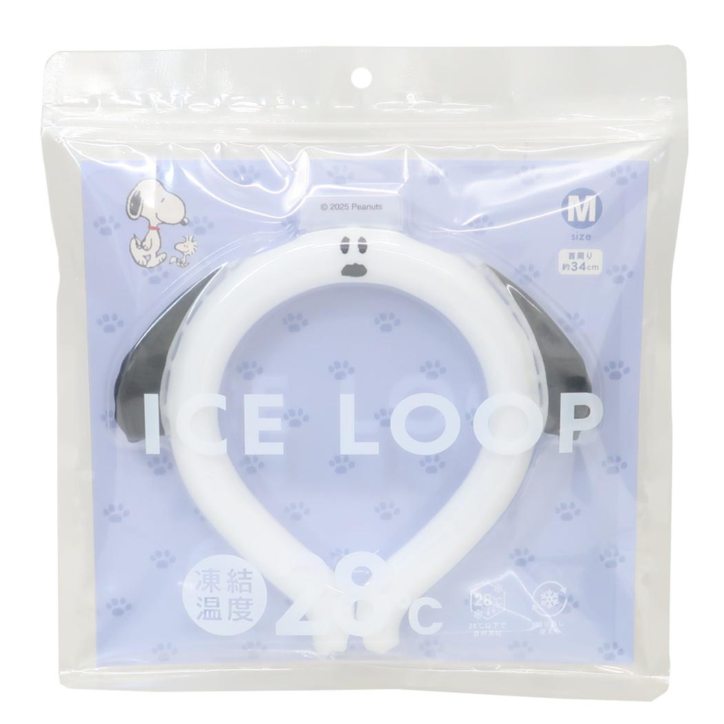 立体アイスループ M 夏用クールネック スヌーピー ストレートフェイス ピーナッツ カミオジャパン ICE LOOP 熱中症対策 冷却 メール便可