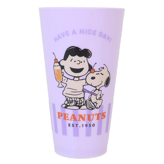 樹脂タンブラー600ml プラコップ スヌーピー YUMMY FUN FUN LUCY ピーナッツ カミオジャパン プラカップ