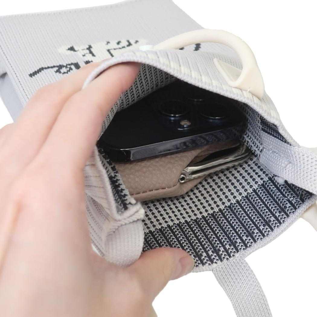 ニットショルダーバッグ スマホポーチ スヌーピー ボクのもの ピーナッツ カミオジャパン ミニショルダー ポシェット メール便可