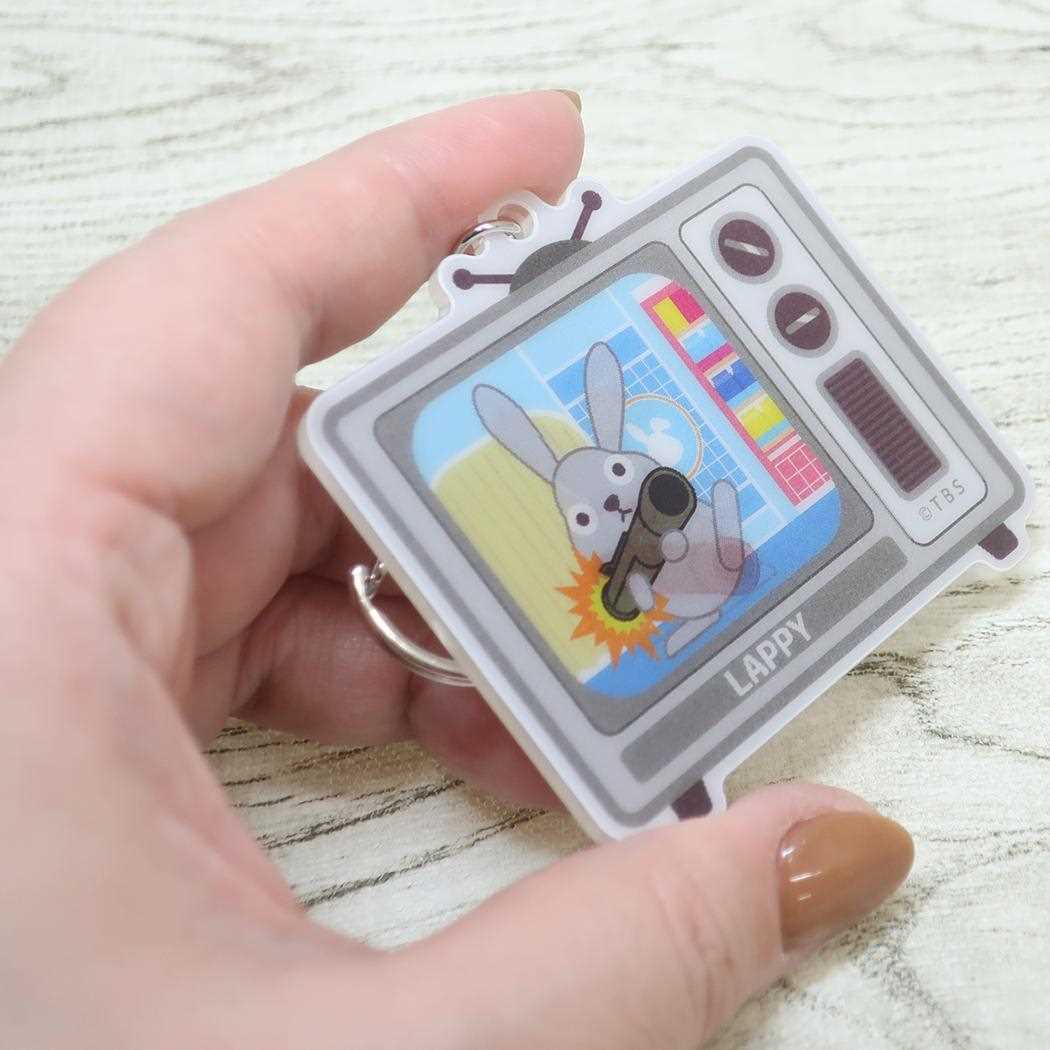 チェンジングキーホルダー キーリング ラッピー グレー カミオジャパン アクキー メール便可