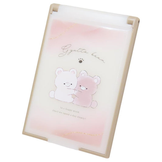 カードミラーS 手鏡 GYUTTO BEAR カミオジャパン コンパクトミラー かわいい メール便可