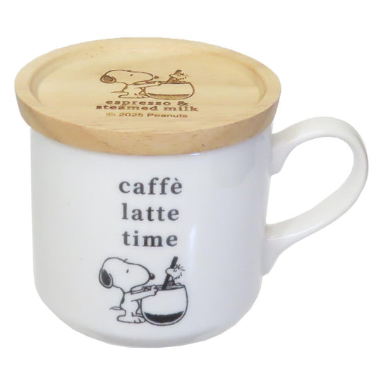 ギフトマグセット370ML マグカップ スヌーピー カフェラテタイム ピーナッツ カミオジャパン コースター