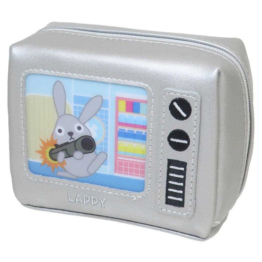テレビ型ポーチ コスメポーチ ラッピー シルバー カミオジャパン 小物入れ 化粧ポーチ