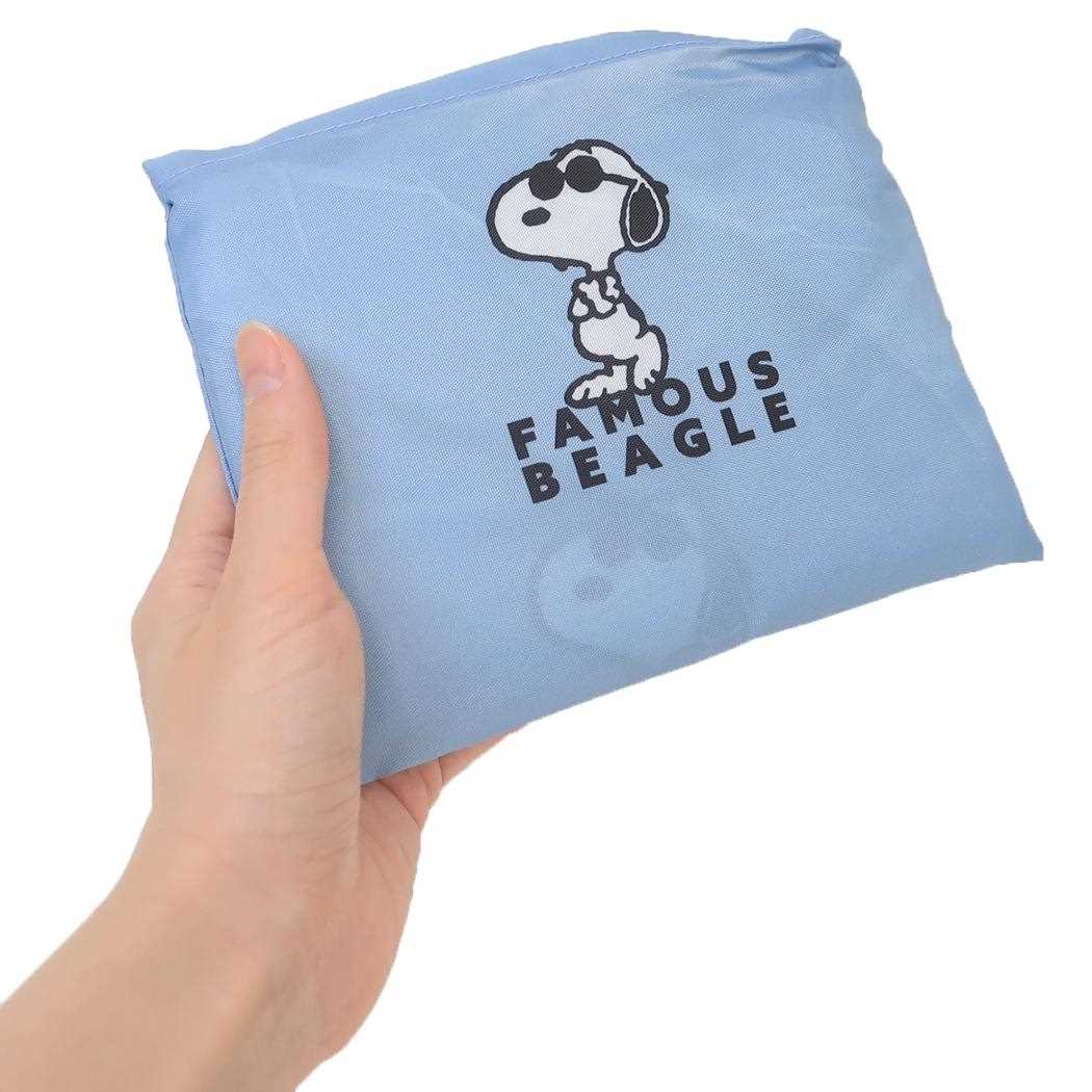 エコバッグレインバッグカバー ショッピングバッグ スヌーピー FAMOUS BEAGLE ピーナッツ カミオジャパン お買い物かばん メール便可