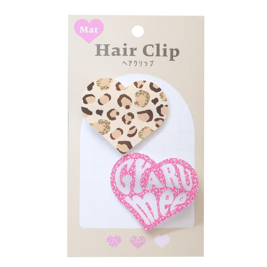 マットヘアクリップ ヘアアクセ GYARU mee Leopa カミオジャパン 前髪クリップ 洗顔 メイク メール便可