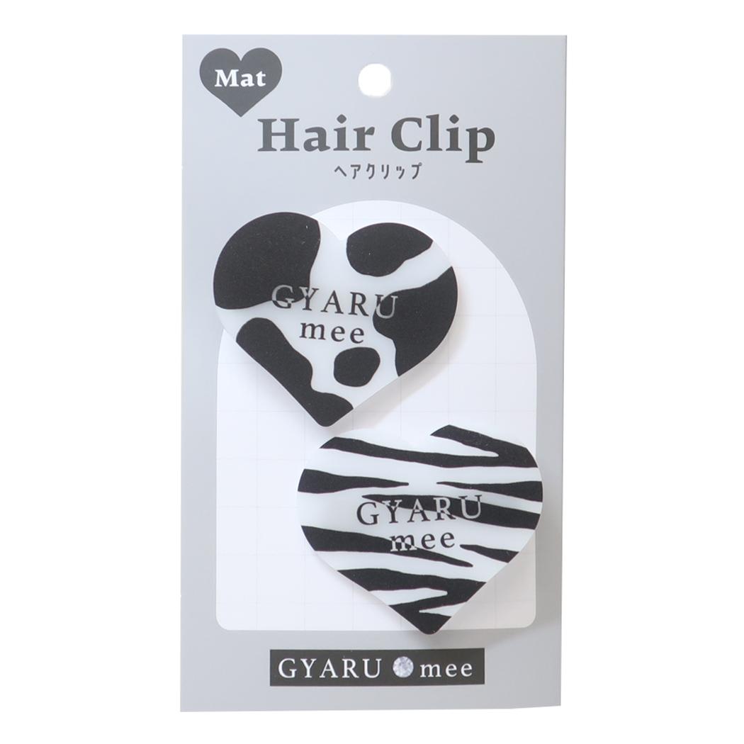 マットヘアクリップ ヘアアクセ GYARU mee Cow カミオジャパン 前髪クリップ 洗顔 メイク メール便可