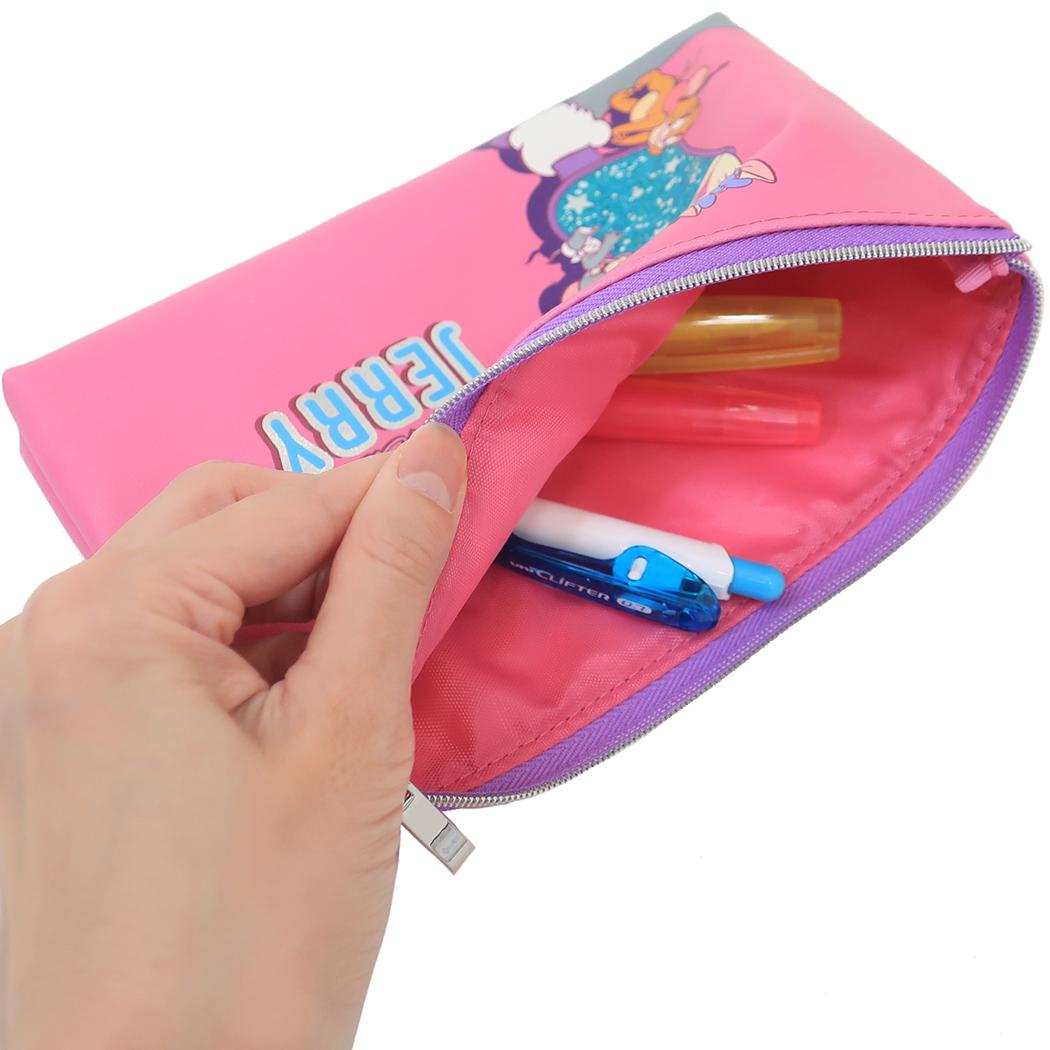 フラットペンポーチ ペンケース トム＆ジェリー COLORFUL SWEETS ピンク ワーナーブラザース カミオジャパン 新学期準備文具 メール便可
