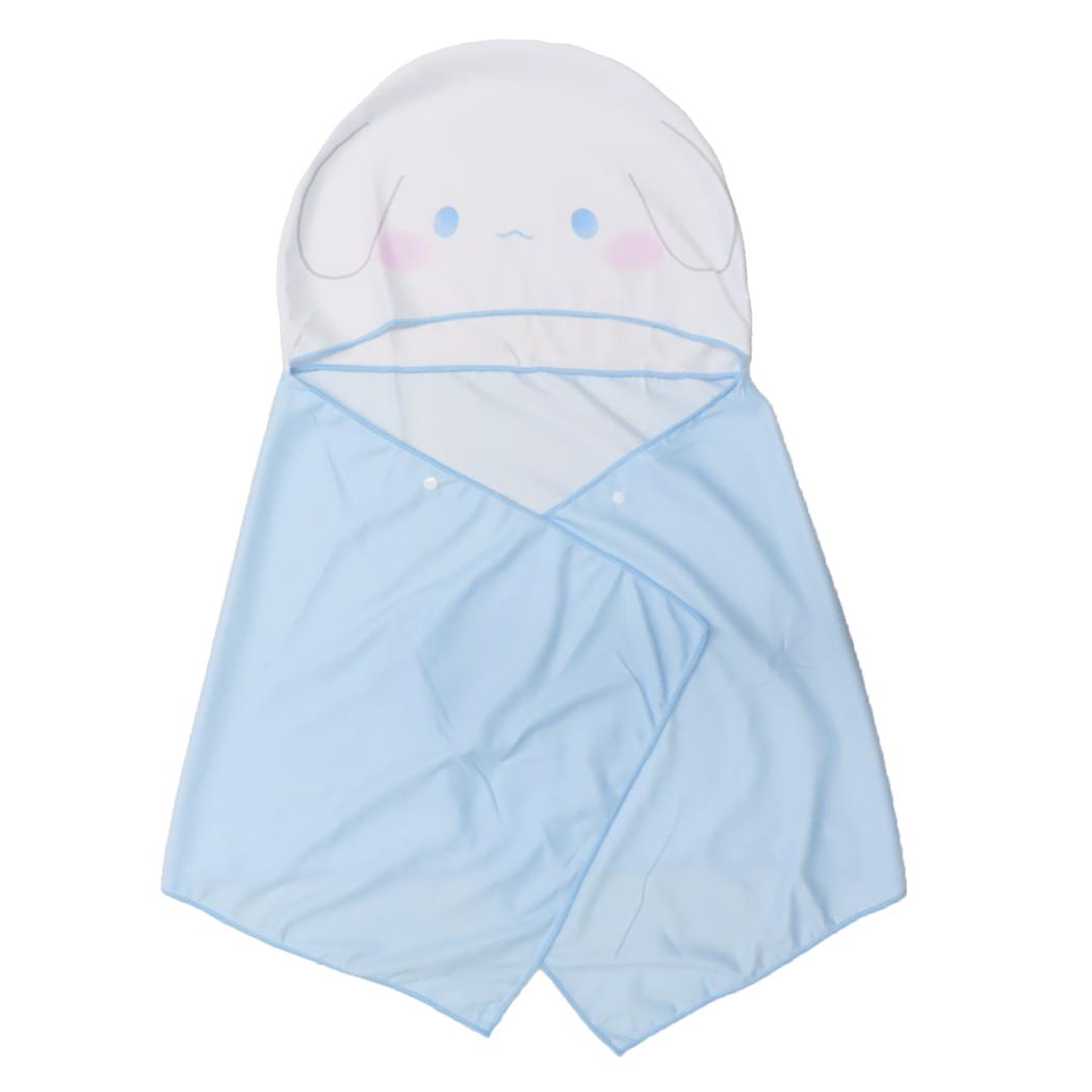 フードクールタオル 夏用ひんやりロングタオル サンリオxもちぱん シナモロール サンリオ カミオジャパン 熱中症対策 メール便可
