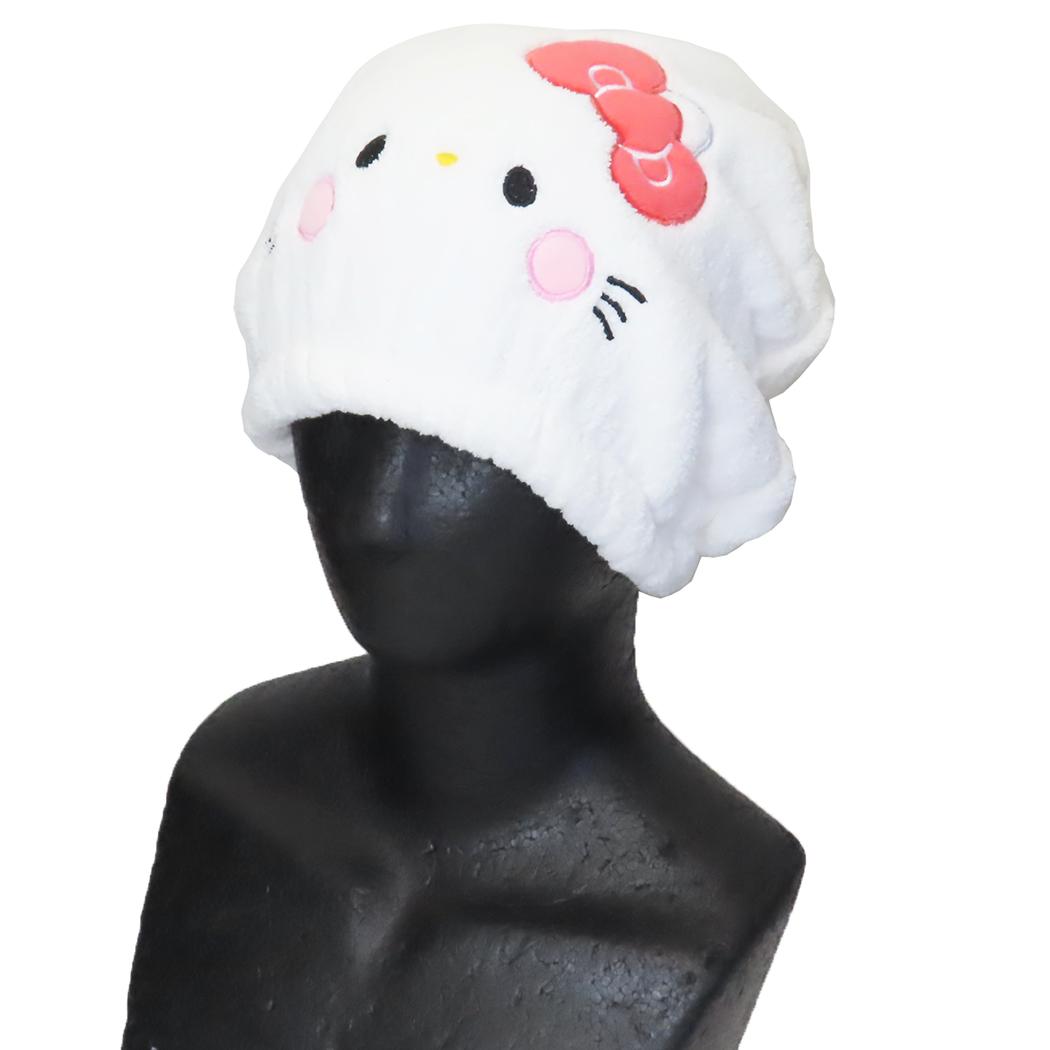 キャップタオル ヘアドライタオル帽子 サンリオxもちぱん ハローキティ サンリオ カミオジャパン お風呂上り 海プール用品 メール便可