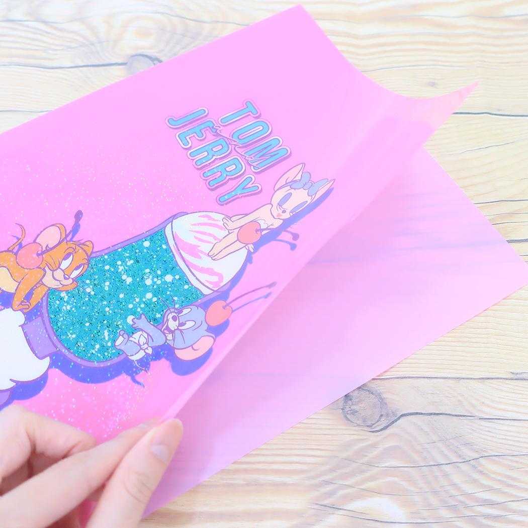 A4シングルクリアファイル クリアフォルダー トム＆ジェリー COLORFUL SWEETS ピンク ワーナーブラザース カミオジャパン 新学期準備文具 メール便可