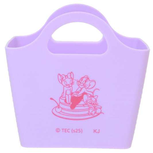 ミニバスケット 卓上収納 トム＆ジェリー COLORFUL SWEETS パープル ワーナーブラザース カミオジャパン 小物入れ