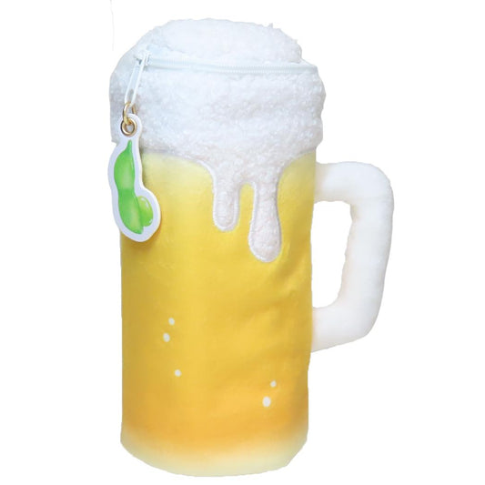 ぬいぐるみペンポーチ ペンケース 大人の図鑑 ビール カミオジャパン 筆箱 新学期準備文具 おもしろ雑貨