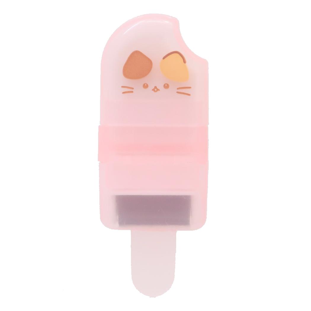 もぐにゃん 消しゴム アイス型ローラー消しゴム ねこ カミオジャパン 新学期準備文具 かわいい グッズ メール便可 シネマコレクション