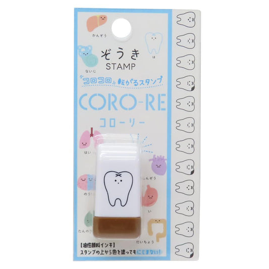 CORO-RE コローリー 転がるスタンプ はんこ ぞうき 歯 カミオジャパン 事務用品 メール便可