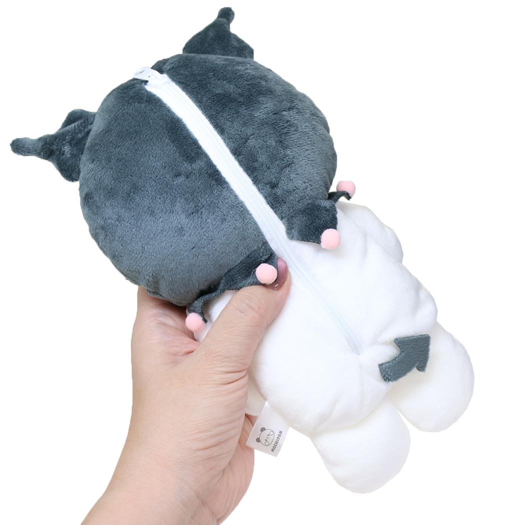 ふわもこペンポーチ ペンケース サンリオキャラクターズxもちもちぱんだ クロミ カミオジャパン 筆箱 新学期準備文具 ぬいぐるみペンポーチ