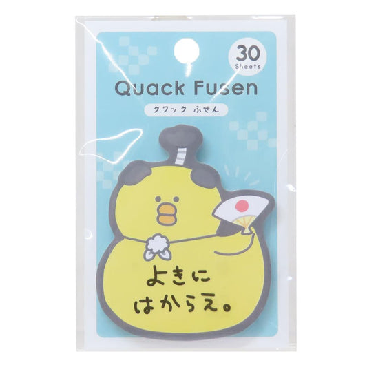 クワックふせん Quack Fusen 付箋 殿様 カミオジャパン 事務用品 かわいい メール便可