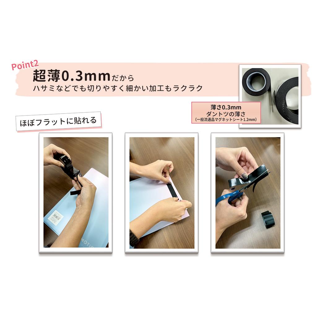 超薄マグネットテープ MAG TAPE 磁石 カミオジャパン どこでもマグネット カッターケース付き