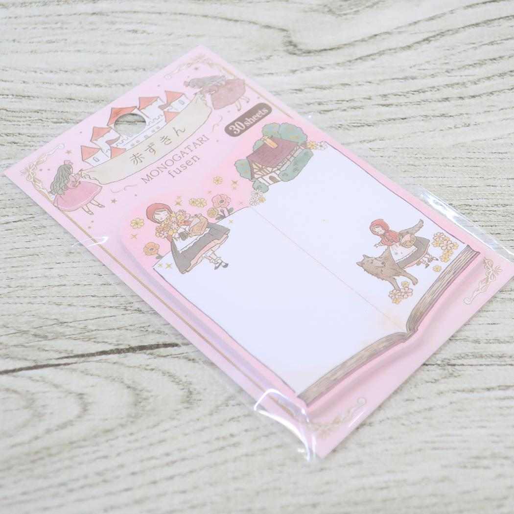 ダイカット付箋 付せん MONOGATARI 赤ずきん カミオジャパン 新学期準備文具 かわいい メール便可