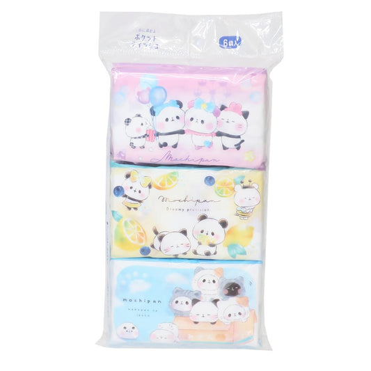 ポケットティッシュ ティッシュ もちもちパンダ カミオジャパン 水に流せる かわいい メール便可