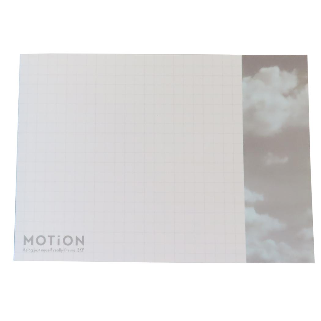 クリアシートメモ メモ帳 MOTiON 空 カミオジャパン 新学期準備文具 かわいい メール便可